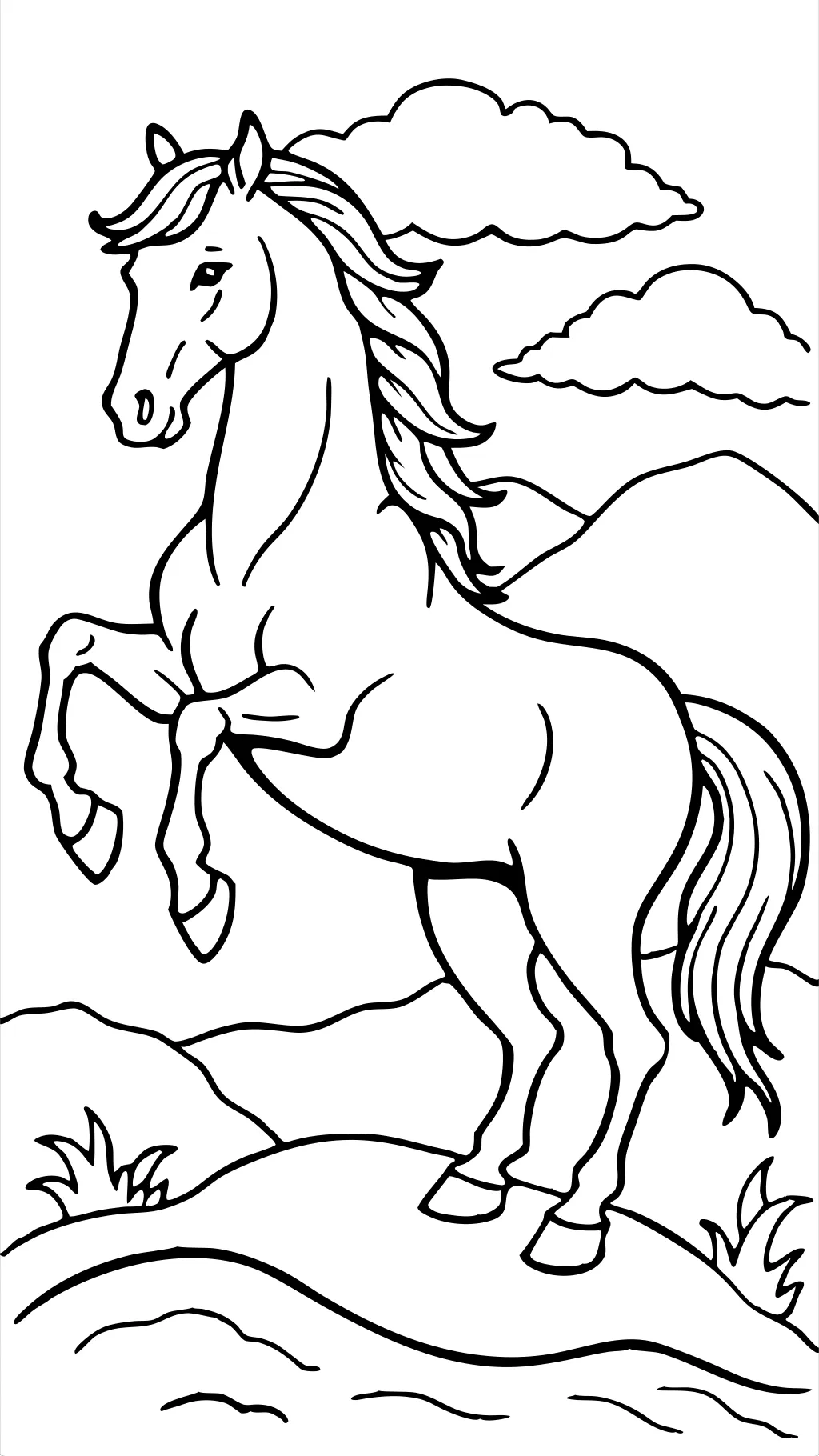 coloriage de cheval imprimable